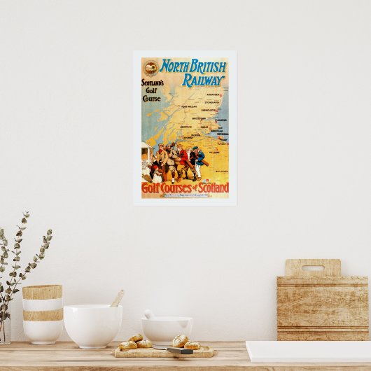 Schottlands Golfplatz Print Poster (Küche)