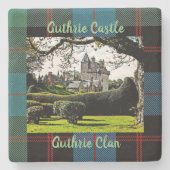 Schottlands Guthrie Castle-Guthrie Clan Fun Unters Steinuntersetzer (Vorderseite)