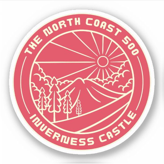 Schottlands Nordküste 500 landschaftliche Strecken Aufkleber (Vorderseite)