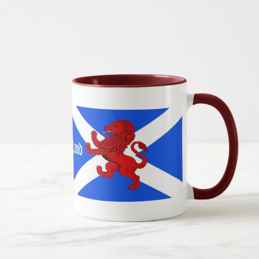 Schottlands Rampant-Löwe, St. Andrews-Flagge Tasse (Rechts)