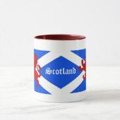 Schottlands Rampant-Löwe, St. Andrews-Flagge Tasse (Zentrum)