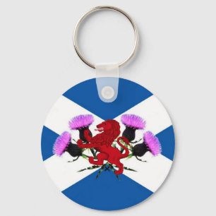 Schottlands Rampant Löwe, Thistles Schlüsselanhänger