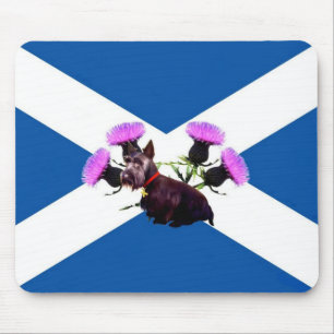 Schottlands schottischer Terrier und Thistles Mousepad