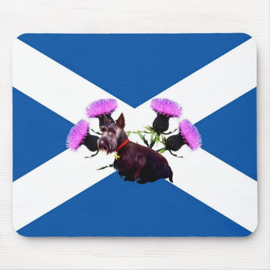Schottlands schottischer Terrier und Thistles Mousepad (Vorne)