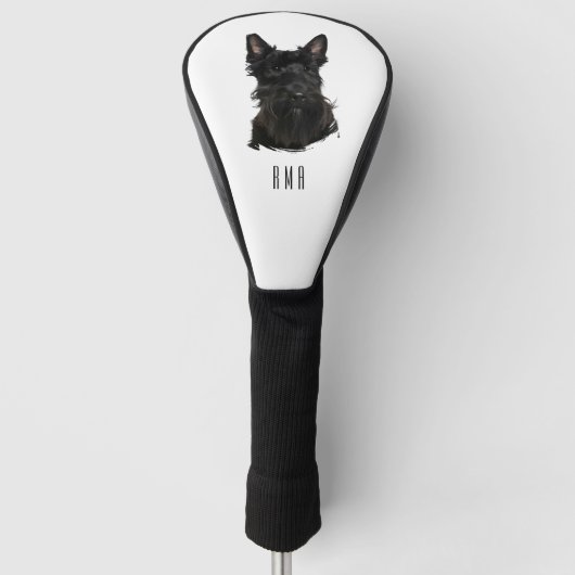 Schotty Hund Golf Headcover (Vorderseite)