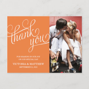 SCHRÄG   HOCHZEIT DANKE POSTKARTE