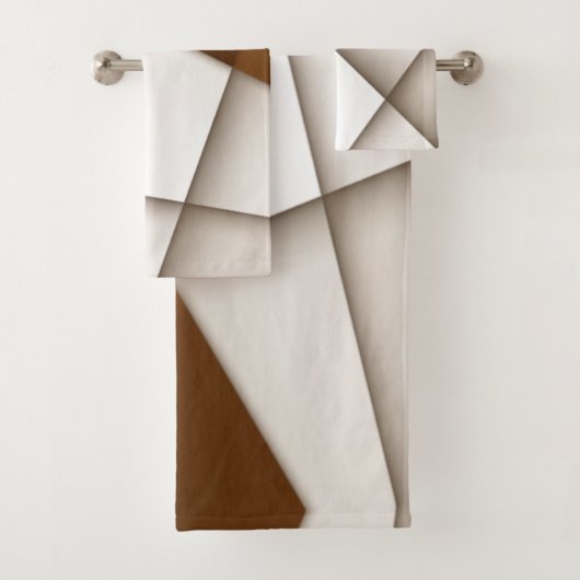 Schrägdreieck mit Schatten, moderner klassischer S Badhandtuch Set (Insitu)