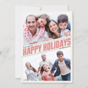 Schräge Frohe Feiertage 2 Fotokarte Feiertagskarte