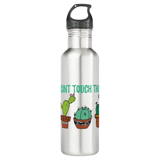 Schräge Touch dieser Kaktus Edelstahlflasche (Vorderseite)