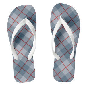 Schräger karierter Blau-Roter Streifen Badesandalen