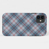 Schräger karierter Blau-Roter Streifen Case-Mate iPhone Hülle (Rückseite (Horizontal))