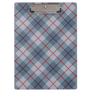 Schräger karierter Blau-Roter Streifen Klemmbrett