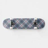 Schräger karierter Blau-Roter Streifen Skateboard (Horizontal)