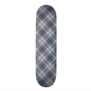 Schräger karierter Blau-Roter Streifen Skateboard