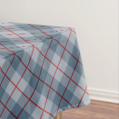 Schräger karierter Blau-Roter Streifen Tischdecke (Beispiel)