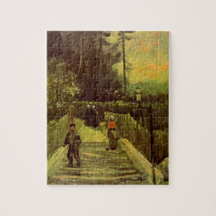 Schräger Weg in Montmartre von Vincent van Gogh Puzzle