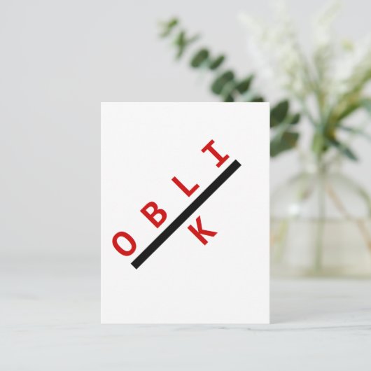 Schrägführung Postkarte (Stehend Vorderseite)