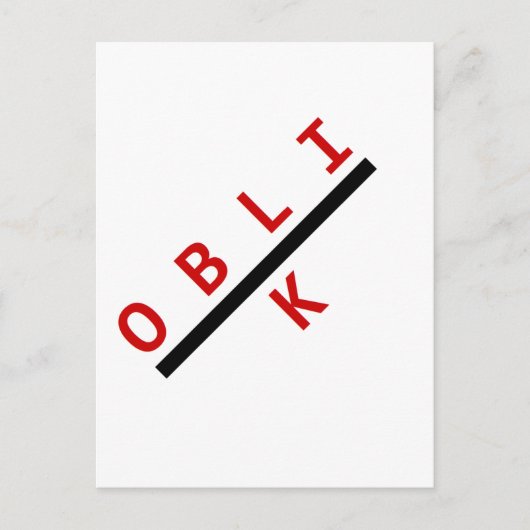 Schrägführung Postkarte (Vorderseite)