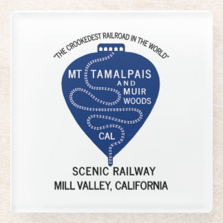 Schrägste Eisenbahn Mt Tamalpais Glasuntersetzer
