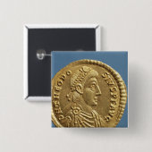 Schrägstrich von Theodosius I das große drapiert Button (Vorne & Hinten)