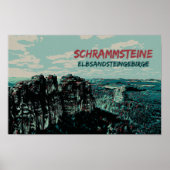 Schrammsteine, Elbe Sandstone Berge Poster (Vorne)