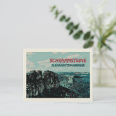 Schrammsteine, Elbe Sandstone Berge Postkarte (Stehend Vorderseite)