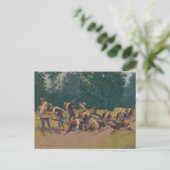 Schrapnelschrei auf San Juan Hill Postkarte (Stehend Vorderseite)