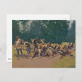 Schrapnelschrei auf San Juan Hill Postkarte (Vorne/Hinten)