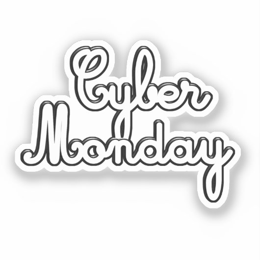 Schrappbuch CYBER MONDAY Aufkleber (Vorderseite)