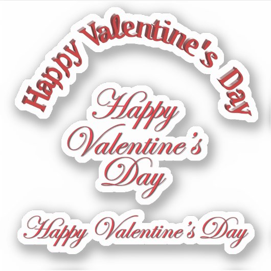 Schrappbuch Frohen Valentinstag Aufkleber (Vorderseite)