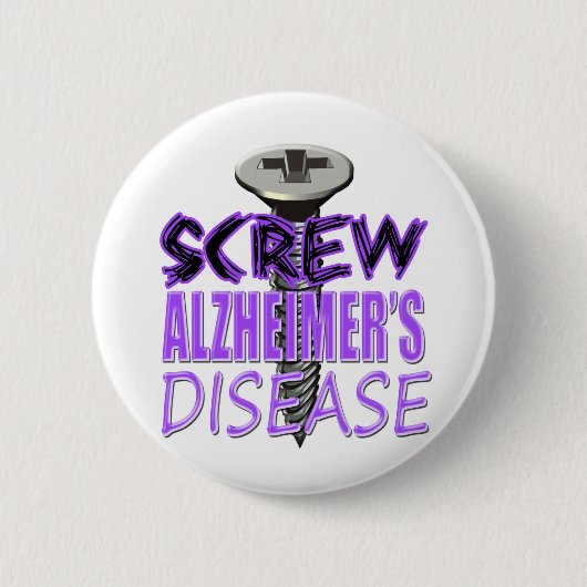 Schrauben-Alzheimerkrankheit Button (Vorderseite)