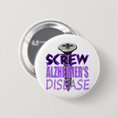 Schrauben-Alzheimerkrankheit Button (Vorne & Hinten)