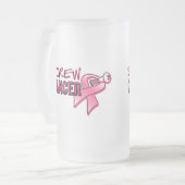 Schrauben-Brustkrebs Mattglas Bierglas (Vorderseite Links)