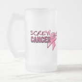 Schrauben-Brustkrebs Mattglas Bierglas (Links)