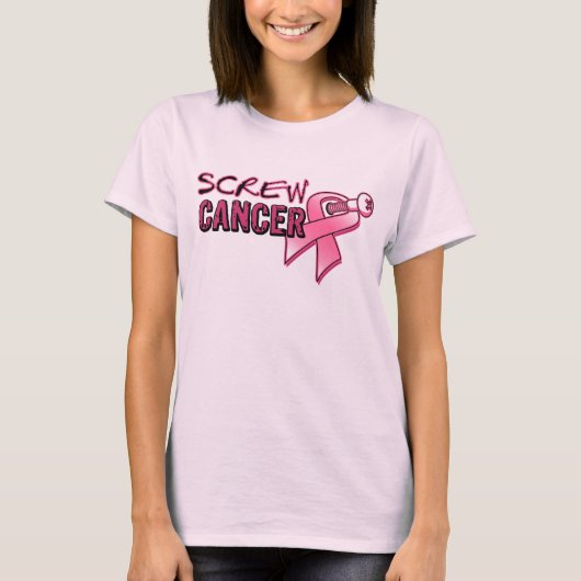 Schrauben-Brustkrebs T-Shirt (Vorderseite)
