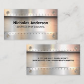 Schrauben | Hintergrund für Metallbürsten Visitenkarte (Vorne/Hinten)