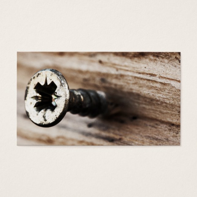 Schrauben in Holz (Vorderseite)