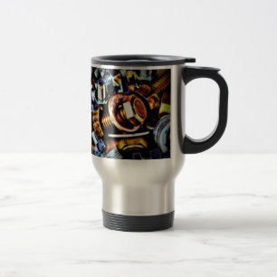 Schrauben Pop Art Reisebecher