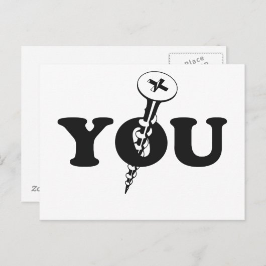 Schrauben Postkarte (Vorne/Hinten)