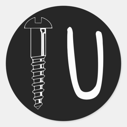 Schrauben Runder Aufkleber (Vorderseite)