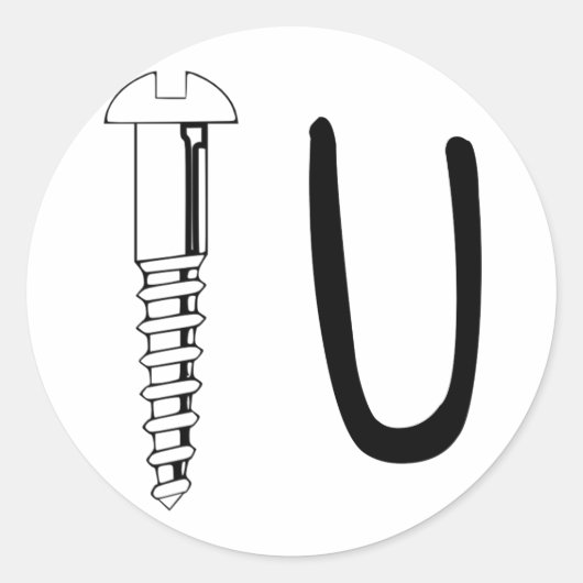 Schrauben Runder Aufkleber (Vorderseite)