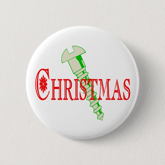 Schrauben-Weihnachten Button (Vorderseite)