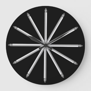 Schraubendreher Bits - Zeitgenössisch modern Große Wanduhr