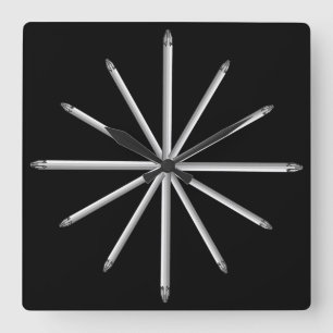 Schraubendreher Bits - Zeitgenössisch modern Quadratische Wanduhr