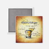 Schraubendreher Cocktail Rezept Gold Bar Magnet (Vorderseite/Rückseite)