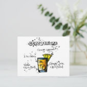 Schraubendreher Cocktail Rezept Postkarte (Stehend Vorderseite)