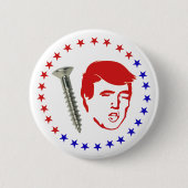 Schraubendreher Donald Trump: Funny Political Push Button (Vorderseite)