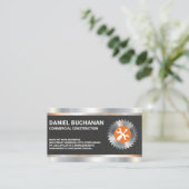 Schraubendreher mit kreisförmiger Säge | Metallisc Visitenkarte (Stehend Vorderseite)