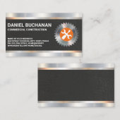 Schraubendreher mit kreisförmiger Säge | Metallisc Visitenkarte (Vorne/Hinten)