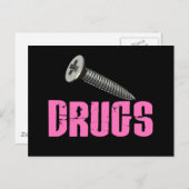 Schraubendroge rosa postkarte (Vorne/Hinten)